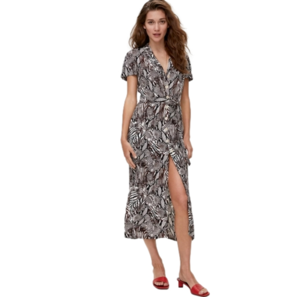 Wilfred Dresses & Skirts - Wilfred Animal Print Shirt Dress in Giselle/Black sz XS - Excellent Condition